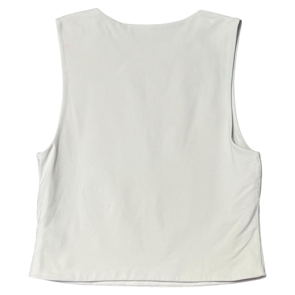 Babaton White Cropped Comfort Tank Women's Size L - Picture 6 of 11
